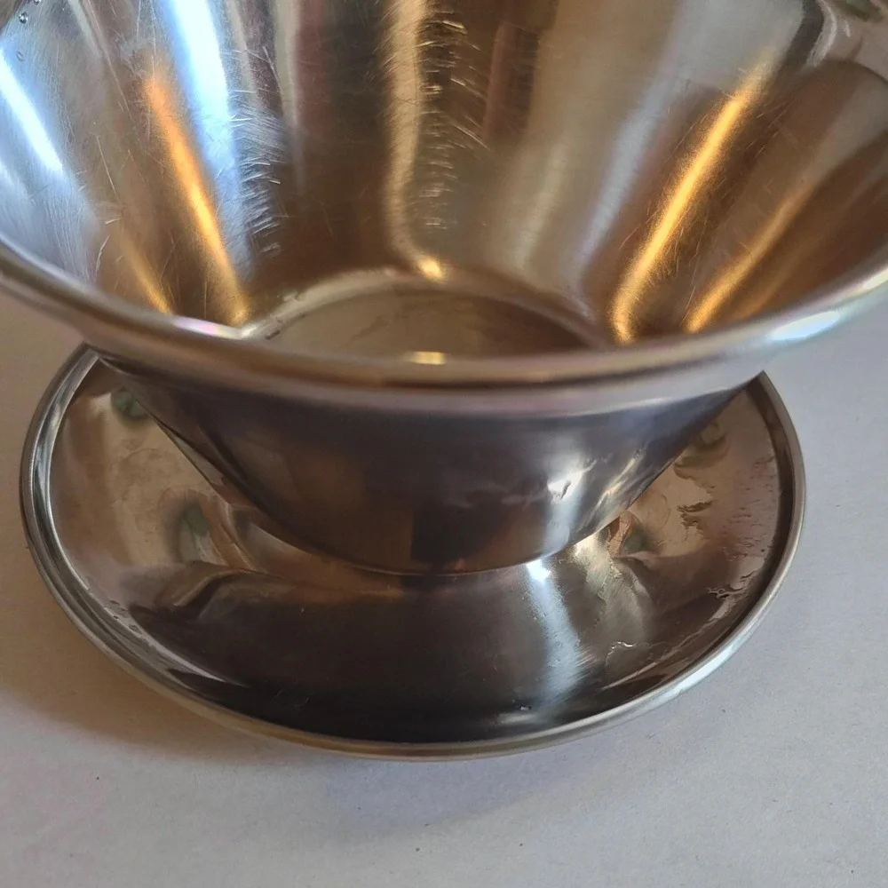 Vintage Kingsford Stainless Steel Dessert Bowls Set 2 Japan‎ Mid Century Modern